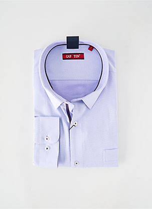 Chemise manches longues poches bleu CAP 10 TEN homme
