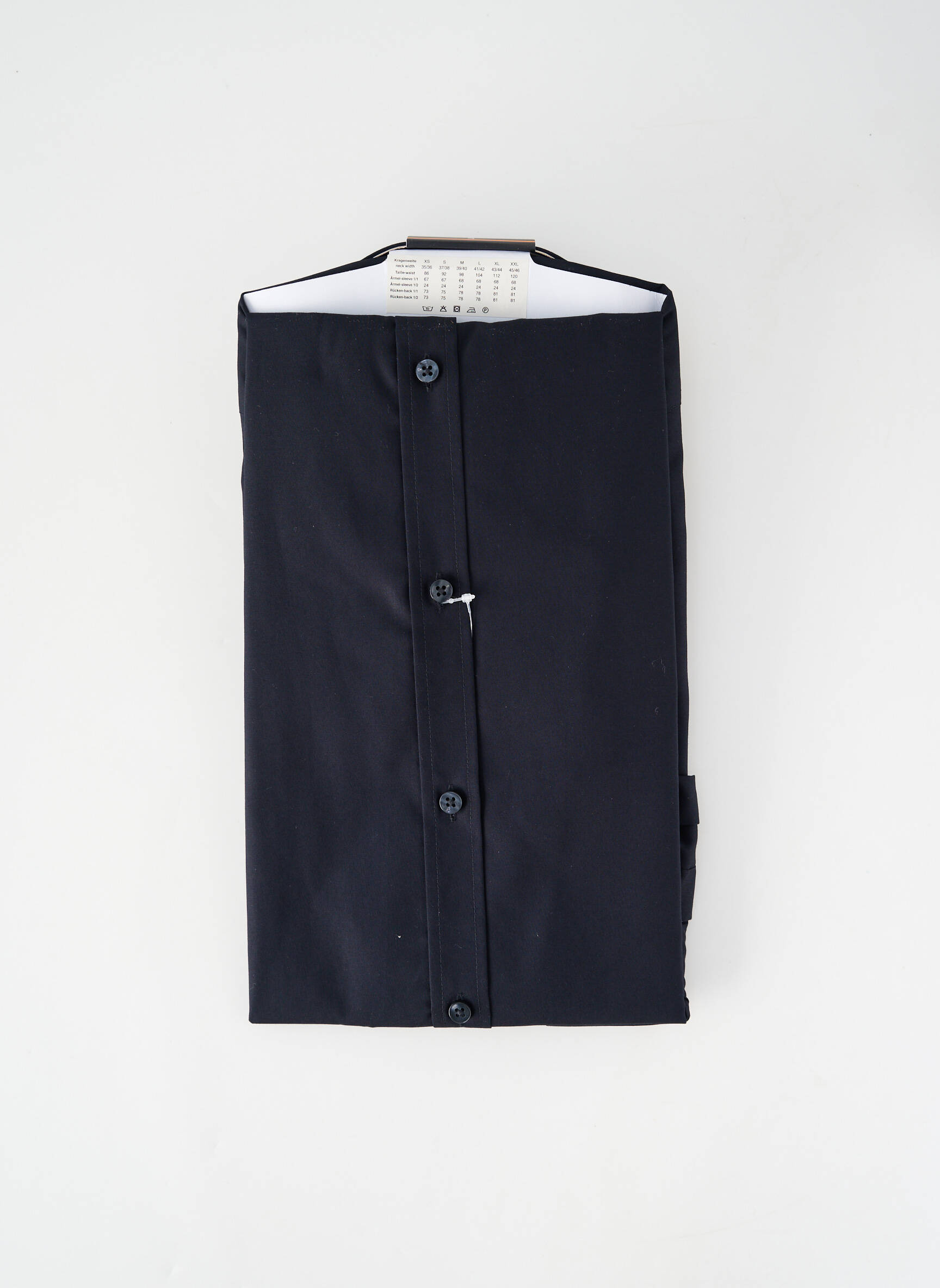 Chemise manches longues coupe droite noir REDMOND homme