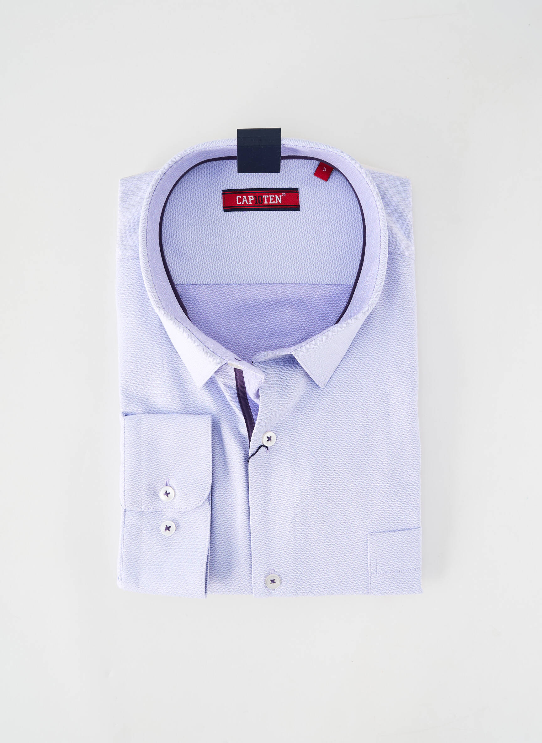 Chemise manches longues poches bleu CAP 10 TEN homme