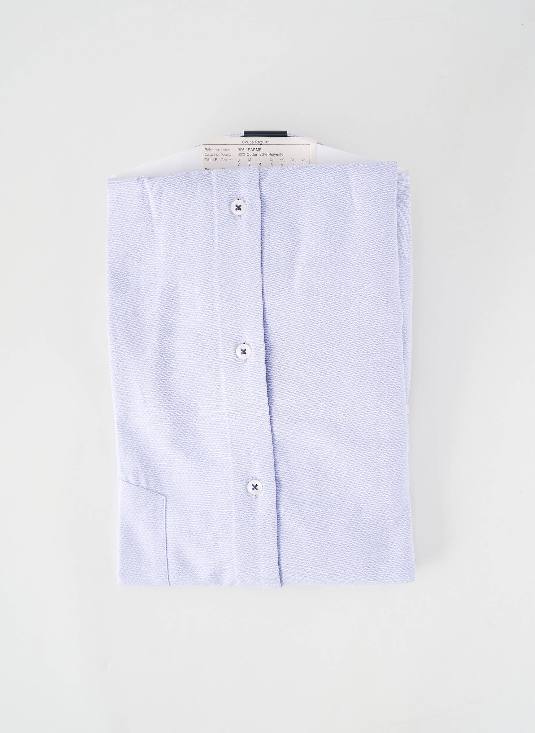 Chemise manches longues poches bleu CAP 10 TEN homme