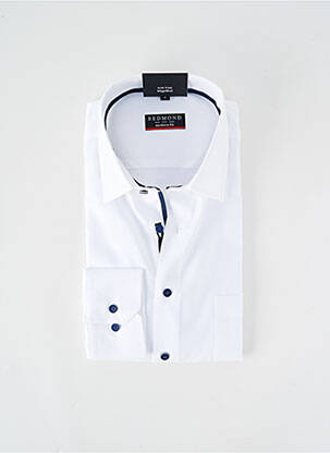 Chemise manches longues poches blanc REDMOND homme