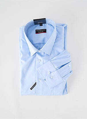 Chemise manches longues poches bleu REDMOND homme