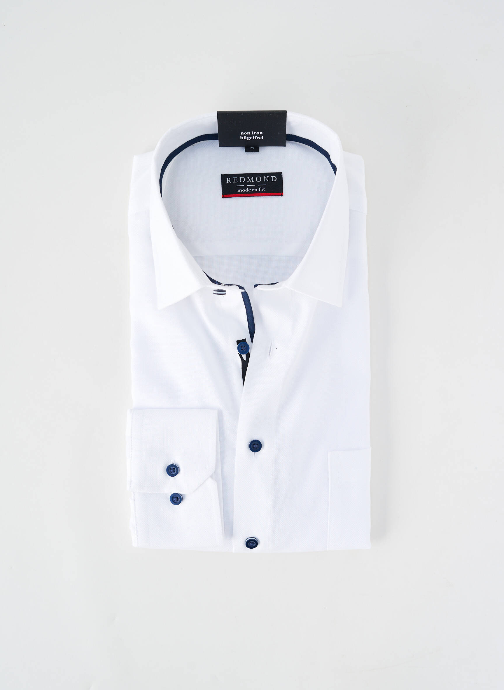 Chemise manches longues poches blanc REDMOND homme