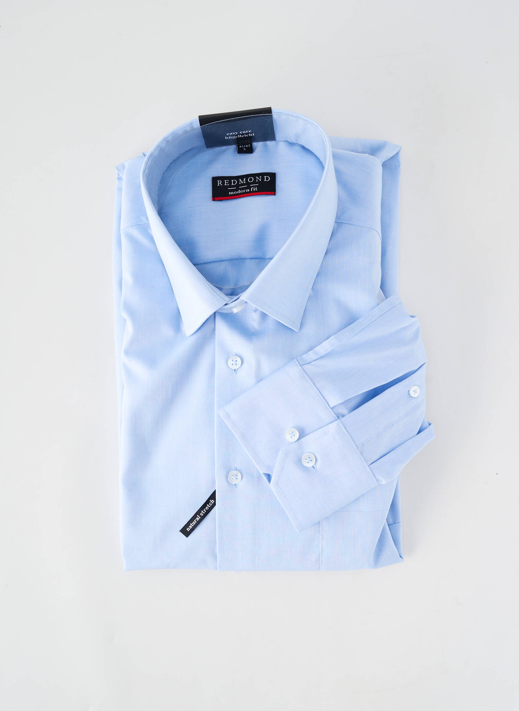 Chemise manches longues poches bleu REDMOND homme