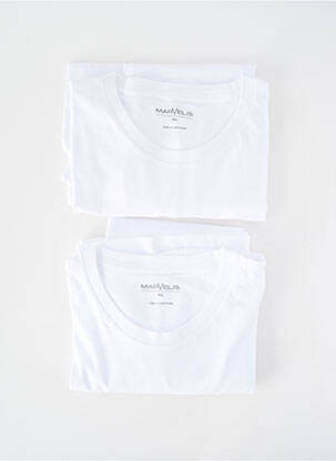 T-shirt coupe cintrée manches courtes blanc MARVELIS homme