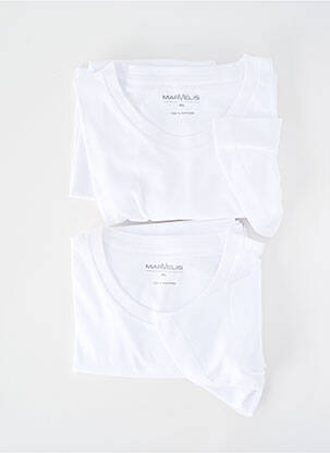 T-shirt coupe cintrée manches courtes blanc MARVELIS homme