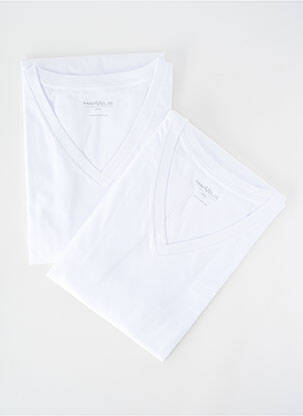 T-shirt coupe cintrée manches courtes blanc MARVELIS homme