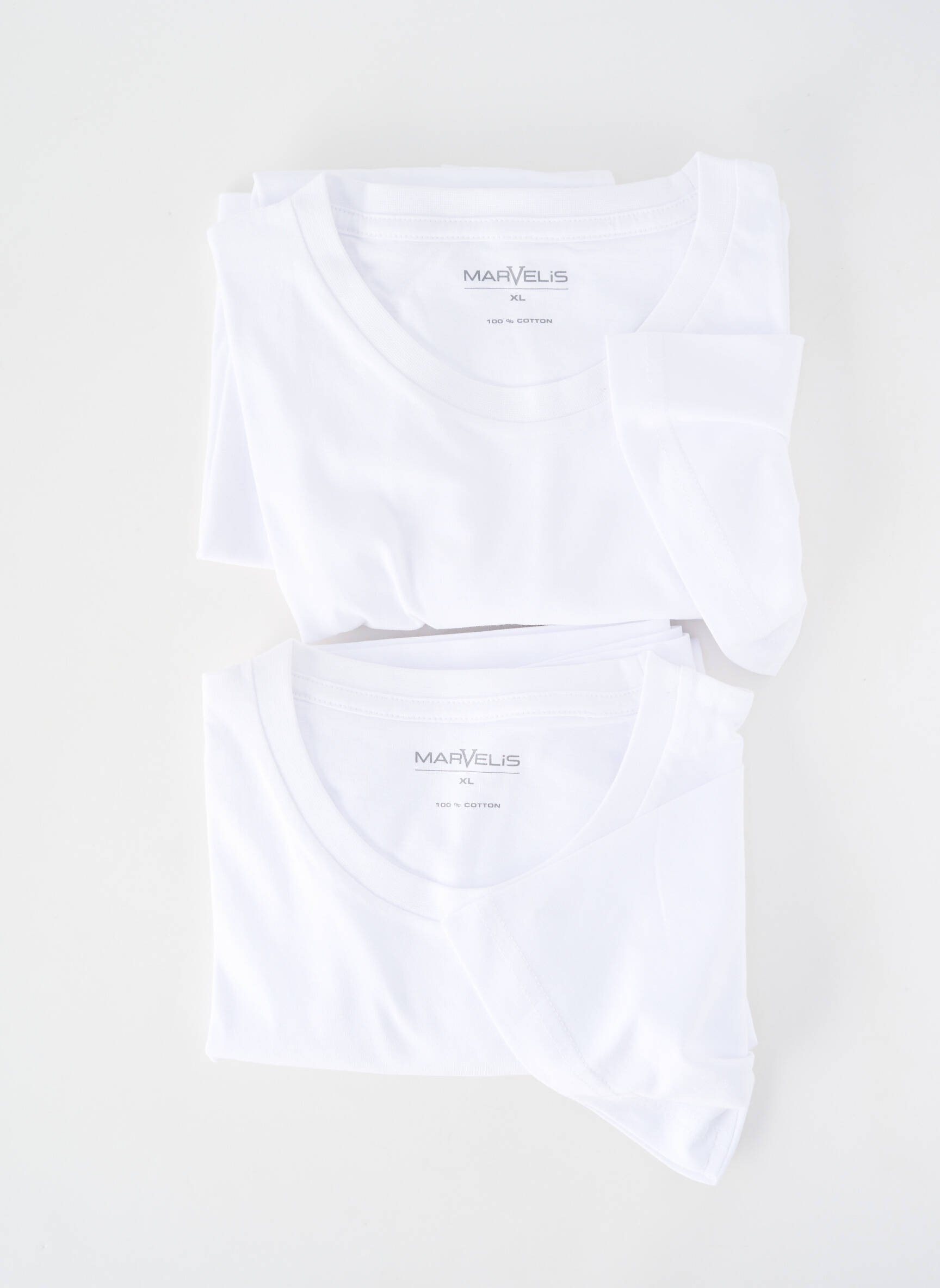T-shirt coupe cintrée manches courtes blanc MARVELIS homme