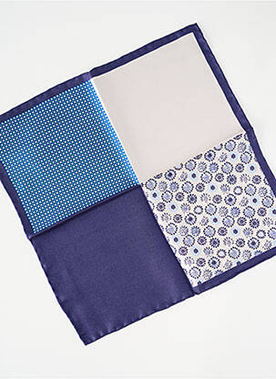 Foulard effet matière satinée bleu MARVELIS homme