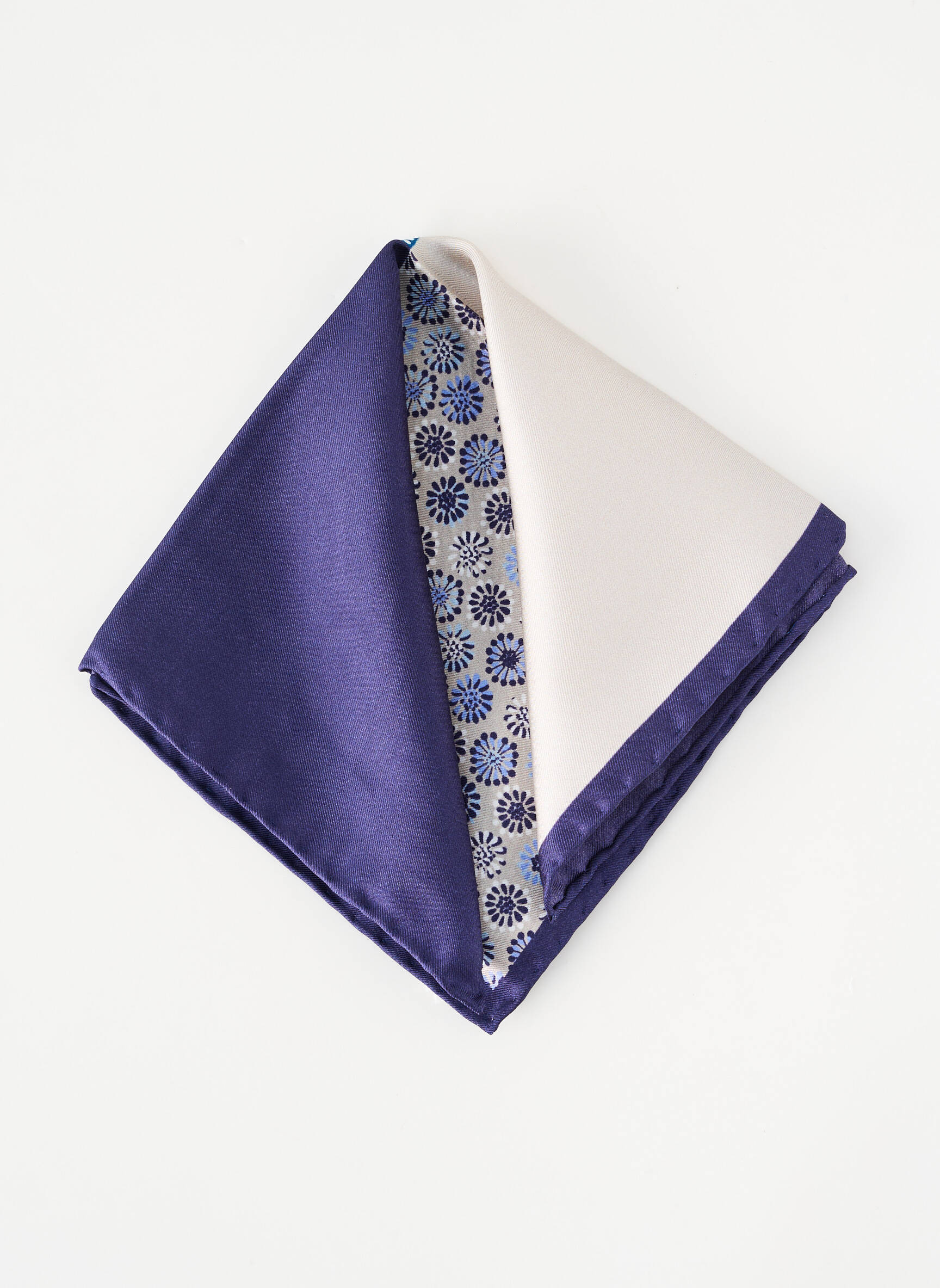 Foulard effet matière satinée bleu MARVELIS homme