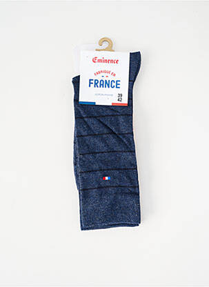 Chaussettes tissage chiné bleu EMINENCE homme