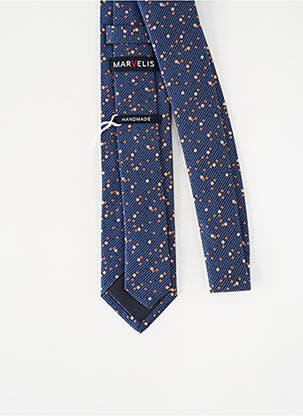 Cravate tissage satiné bleu MARVELIS homme