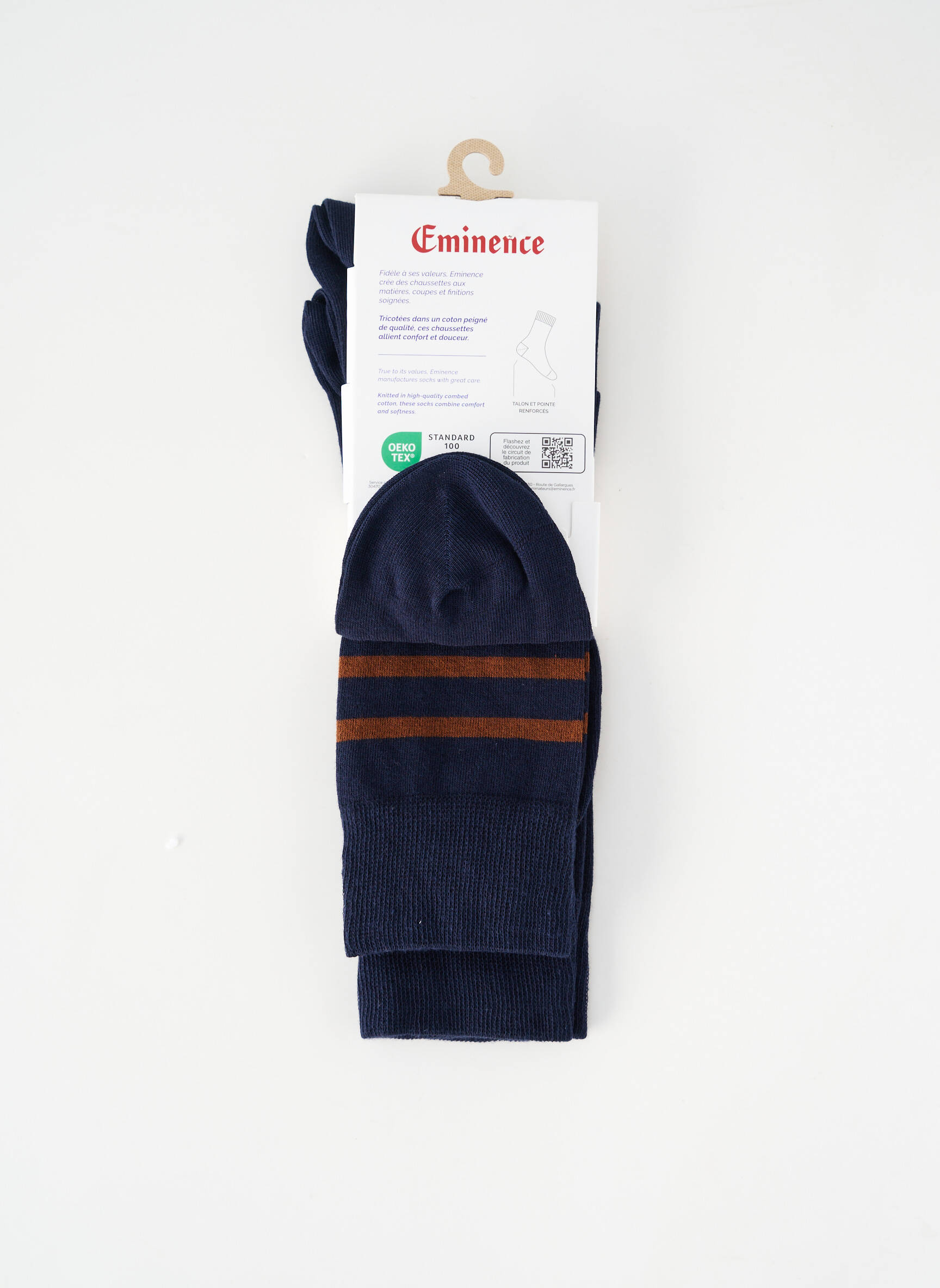 Chaussettes stretch bleu EMINENCE homme