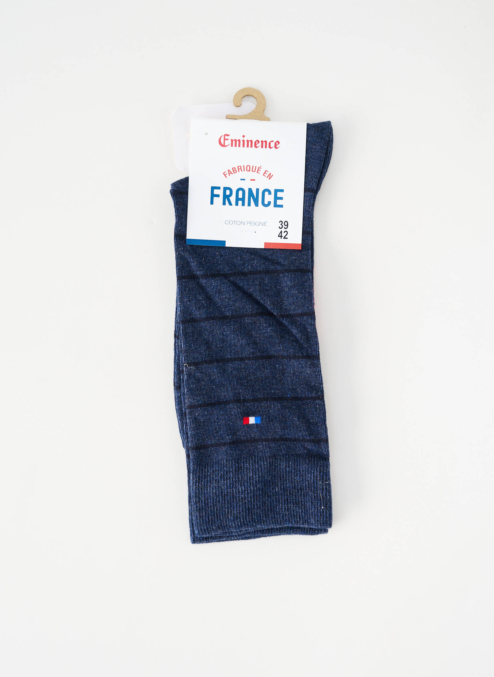 Chaussettes tissage chiné bleu EMINENCE homme