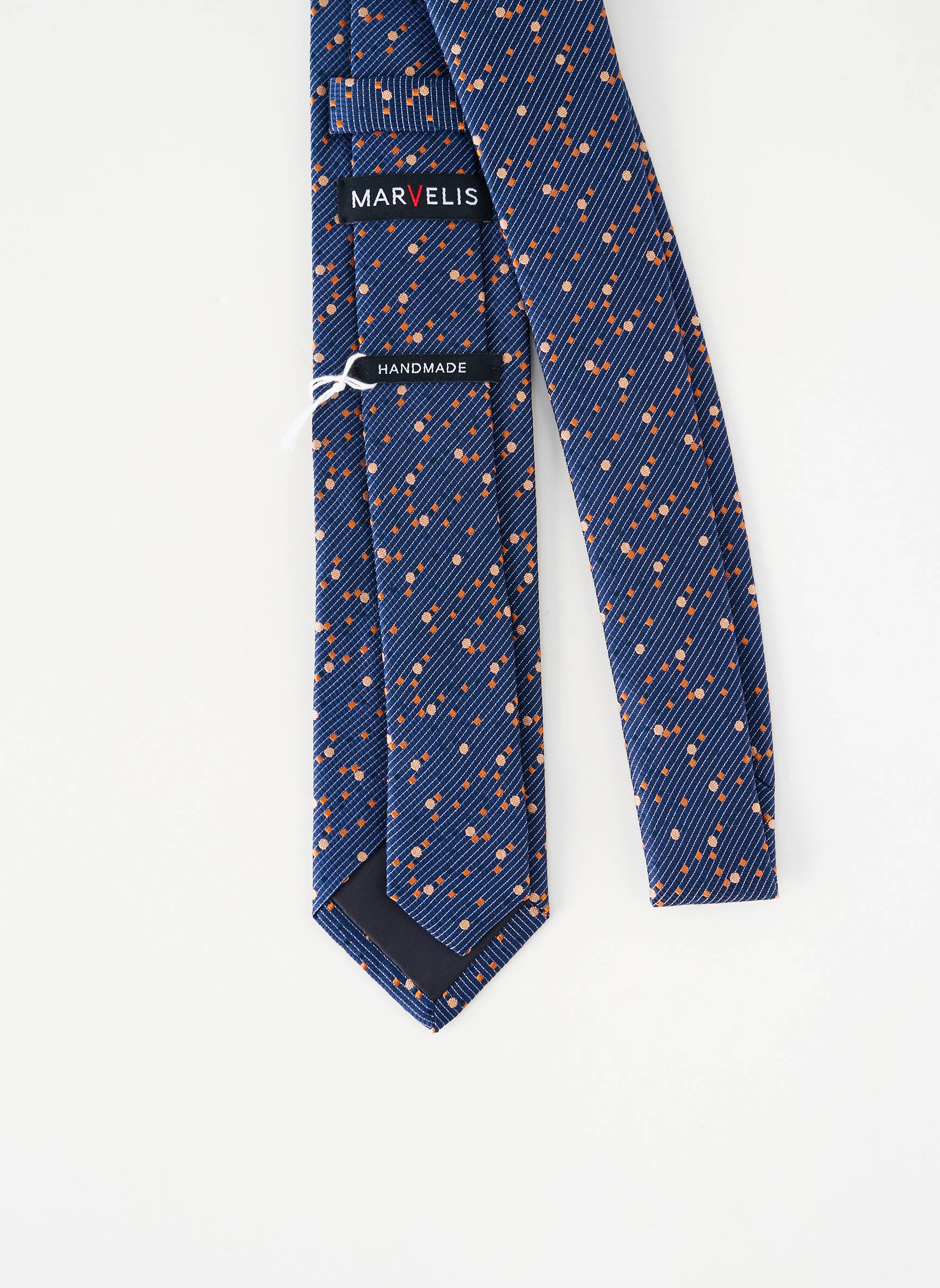 Cravate tissage satiné bleu MARVELIS homme