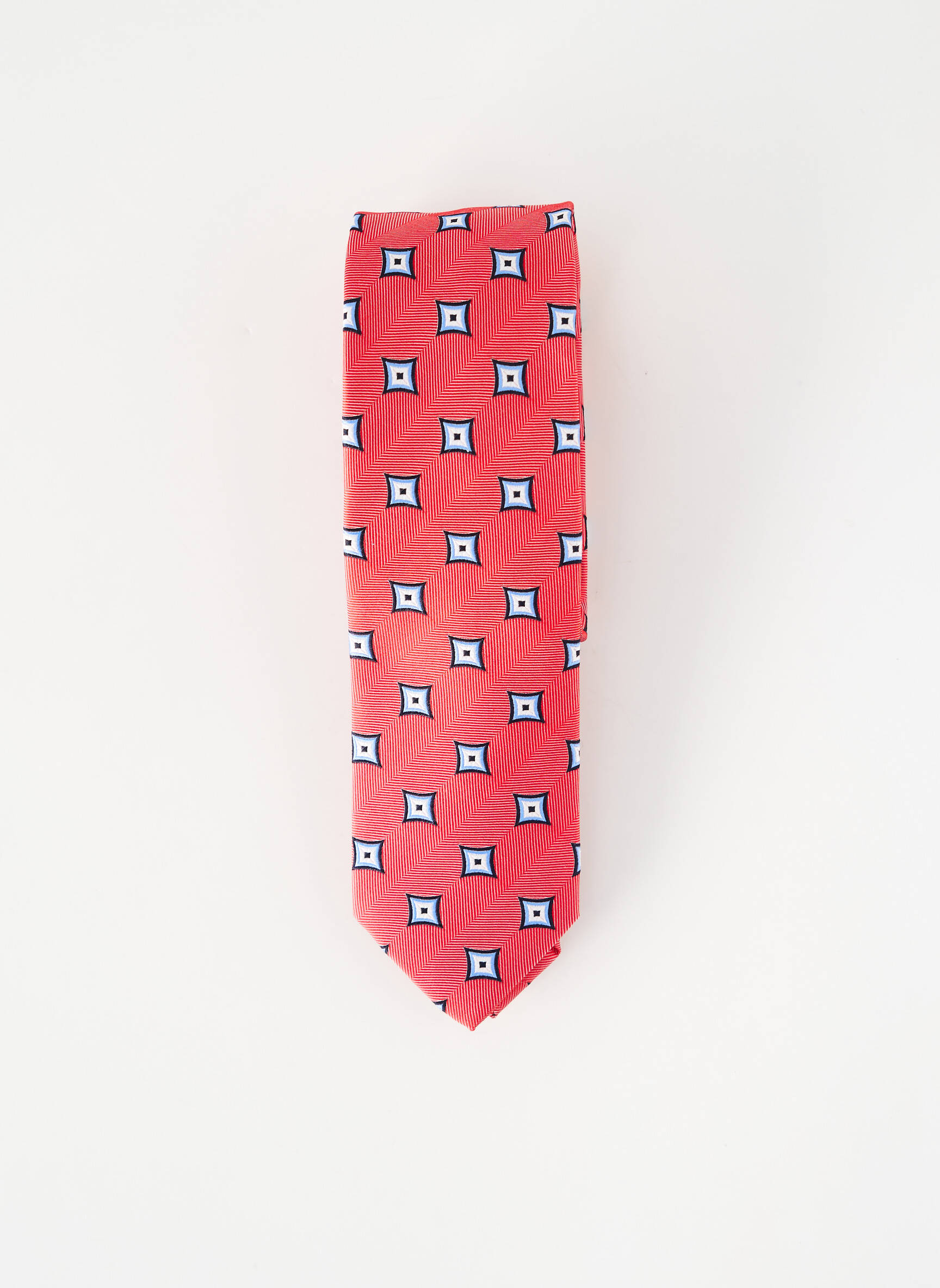 Cravate tissage satiné rouge MARVELIS homme