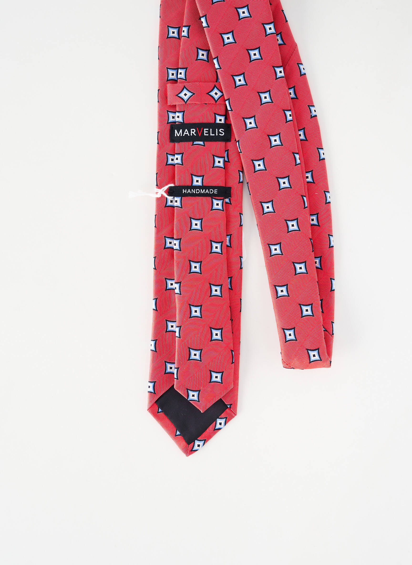 Cravate tissage satiné rouge MARVELIS homme