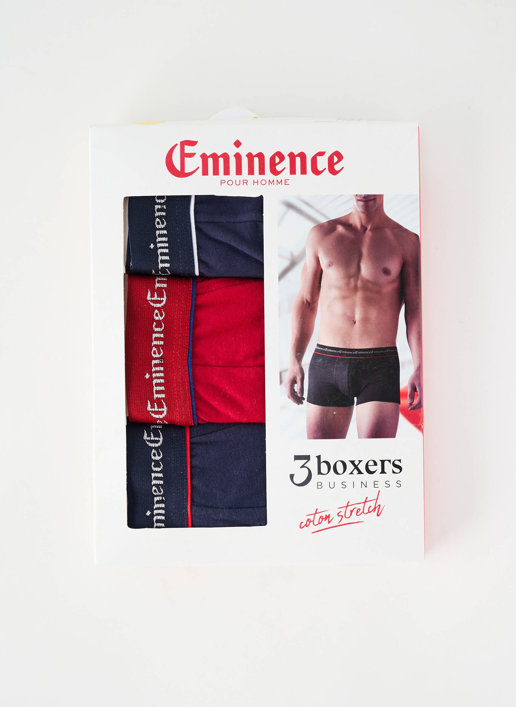 Boxer stretch rouge EMINENCE homme