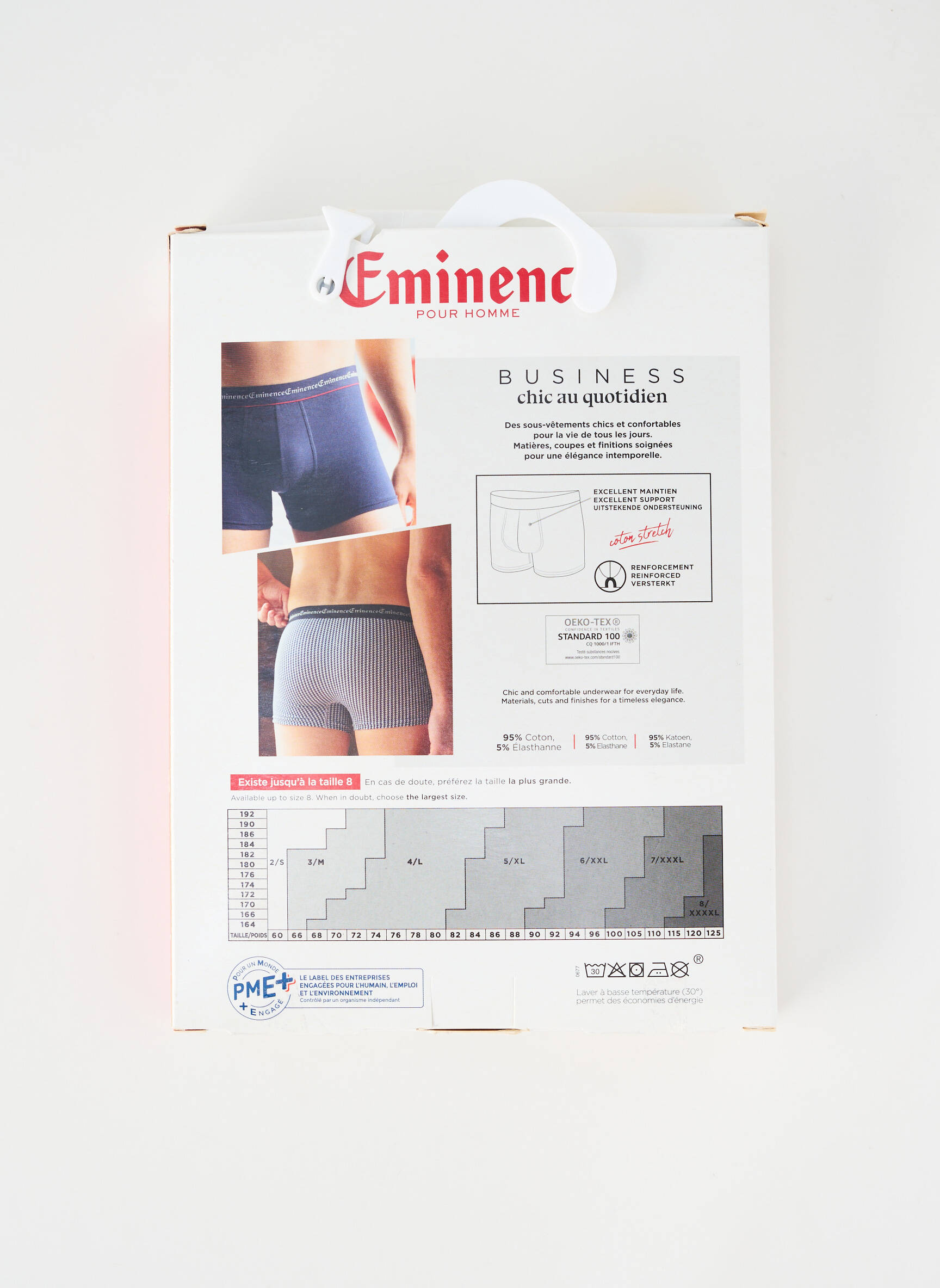 Boxer stretch rouge EMINENCE homme