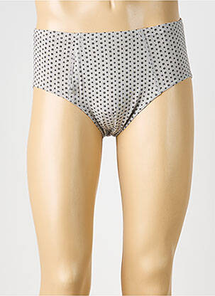 Slip imprimé géométrique gris JET homme