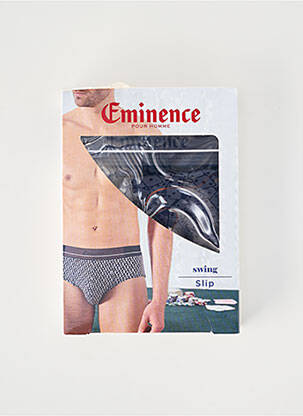 Slip imprimé fantaisie gris EMINENCE homme
