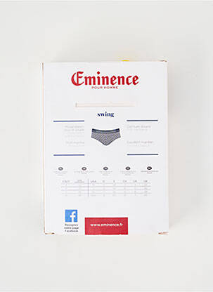 Slip imprimé fantaisie gris EMINENCE homme