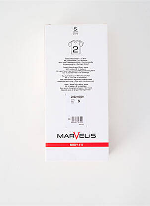 T-shirt stretch manches courtes blanc MARVELIS homme