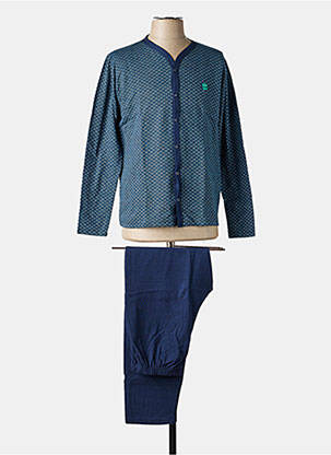 Pyjama imprimé fantaisie bleu MASSANA homme