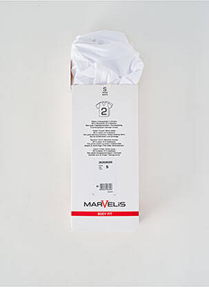 T-shirt stretch manches courtes blanc MARVELIS homme