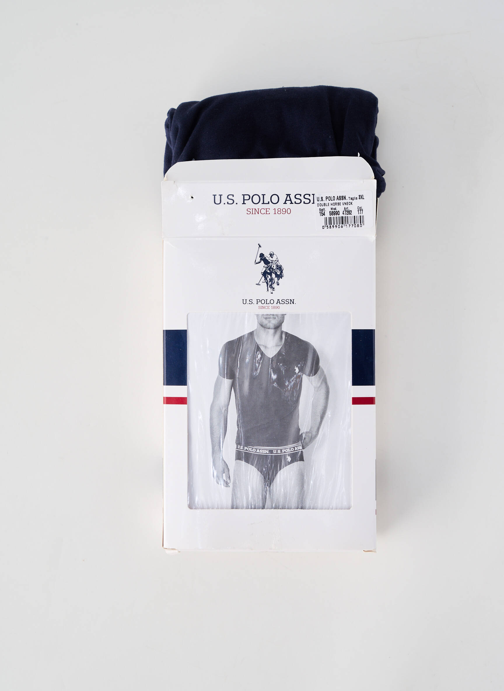 T-shirt coupe cintrée manches courtes noir U.S. POLO ASSN homme