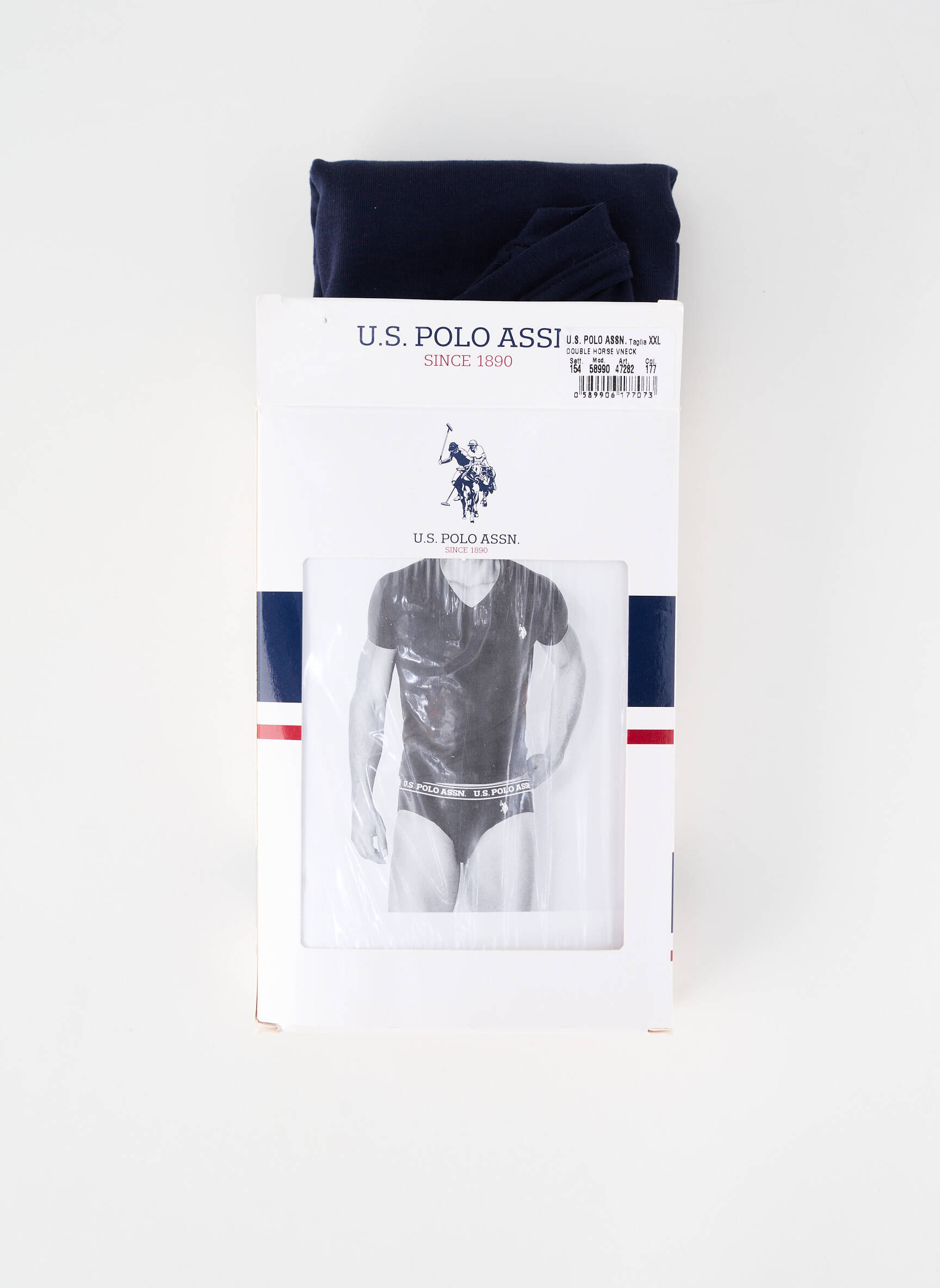 T-shirt coupe cintrée manches courtes bleu U.S. POLO ASSN homme