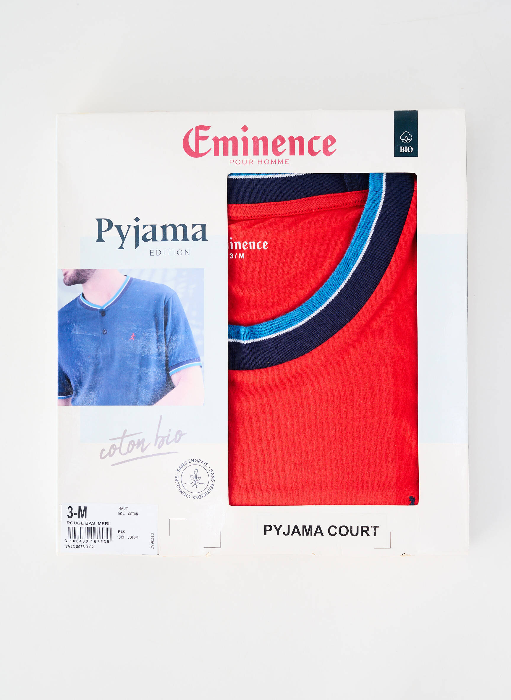 Pyjama col rond rouge EMINENCE homme