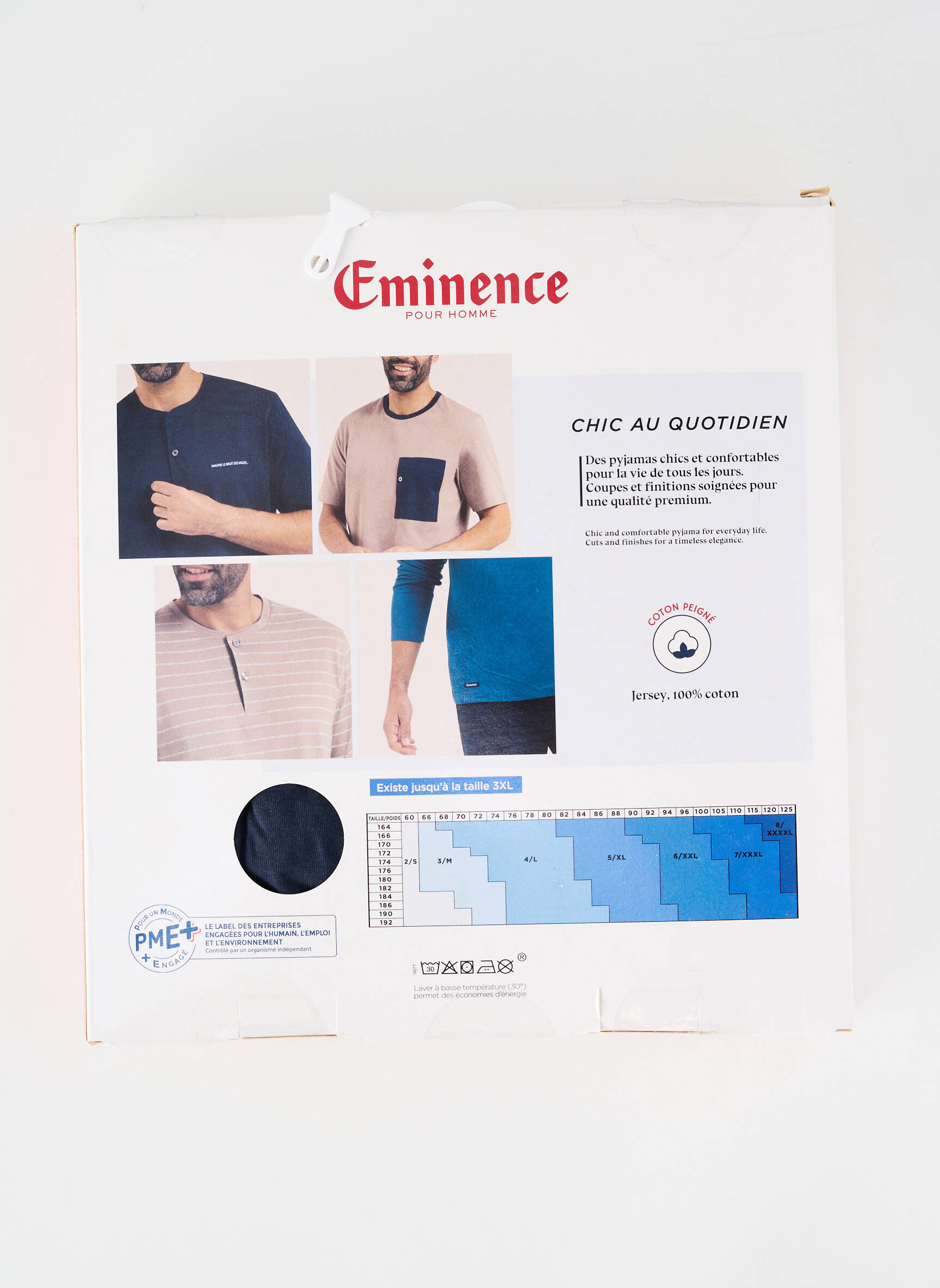 Pyjama col rond bleu EMINENCE homme