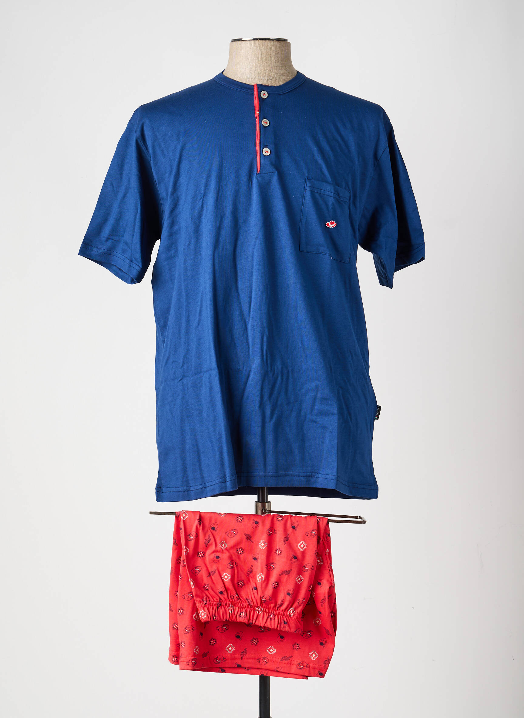 Pyjama tissage jersey bleu BIP BIP homme