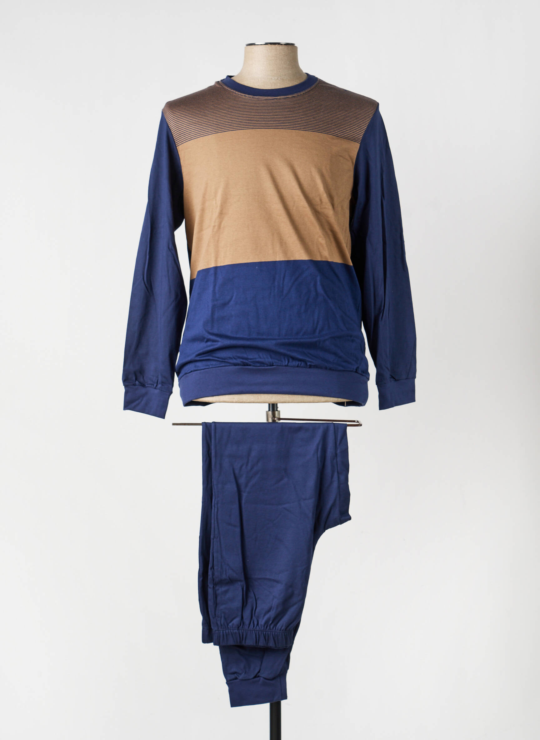 Pyjama col rond bleu EMINENCE homme