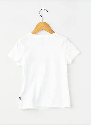 T-shirt coupe cintrée manches courtes blanc PUMA fille