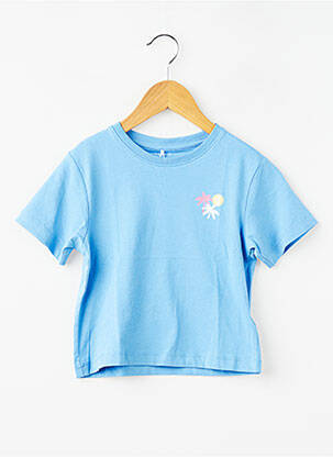 T-shirt stretch manches courtes bleu NAME IT fille