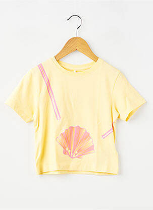 T-shirt stretch manches courtes jaune NAME IT fille