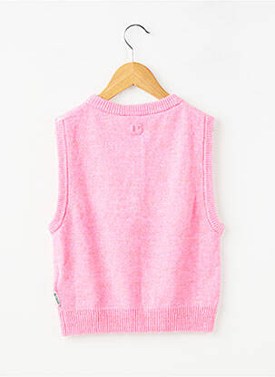 Gilet sans manche col rond rose LE TEMPS DES CERISES fille