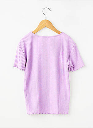 T-shirt coupe cintrée manches courtes violet ONLY fille
