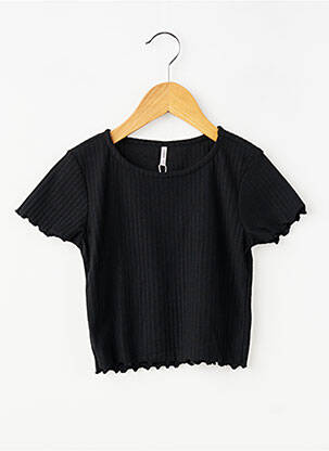 T-shirt stretch manches courtes noir ONLY fille