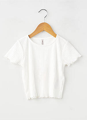 T-shirt stretch manches courtes blanc ONLY fille