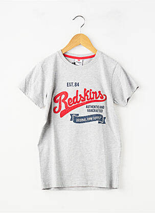 T-shirt stretch manches courtes gris REDSKINS garçon