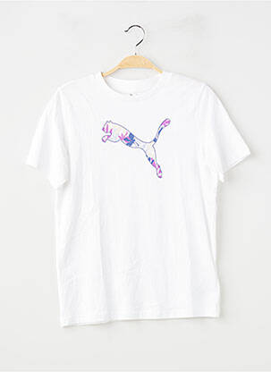 T-shirt stretch manches courtes blanc PUMA fille