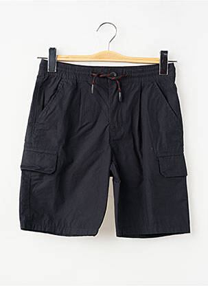 Bermuda fermeture liens à nouer taille élastique noir TEDDY SMITH garçon