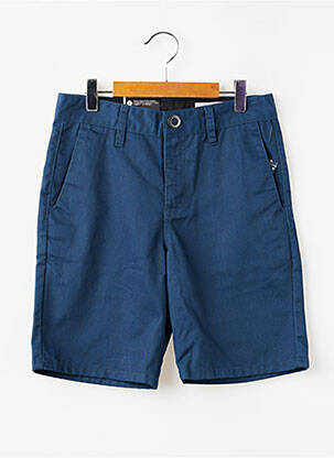 Bermuda fermeture zippée sous rabat boutonné bleu VOLCOM garçon
