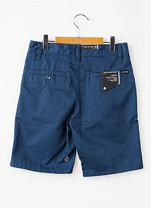 Bermuda fermeture zippée sous rabat boutonné bleu VOLCOM garçon