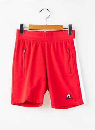 Short stretch taille élastique rouge LE COQ SPORTIF garçon