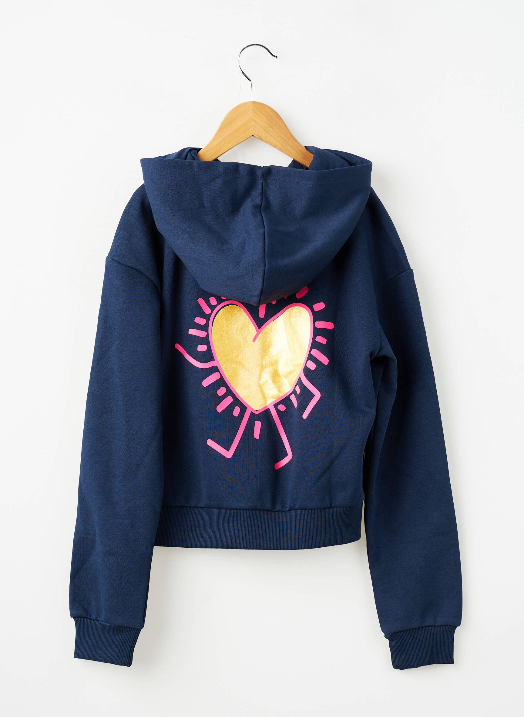 Sweat-shirt à capuche stretch manches longues bleu ONLY fille
