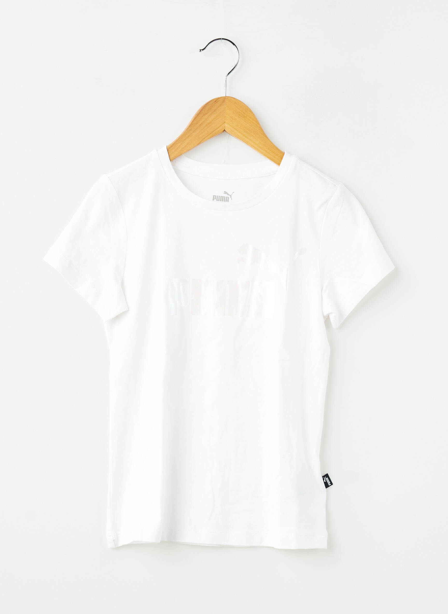 T-shirt coupe cintrée manches courtes blanc PUMA fille
